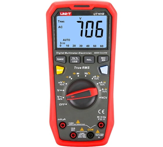 Изображение товара Цифровой мультиметр с функцией UT161B  UNI-T True RMS 00-00007285