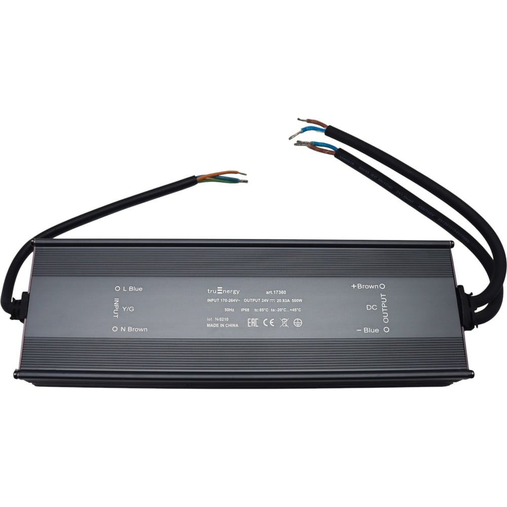 Изображение товара Блок питания truEnergy 24V 500W IP68 Изображение товара Блок питания truEnergy 24V 500W IP68