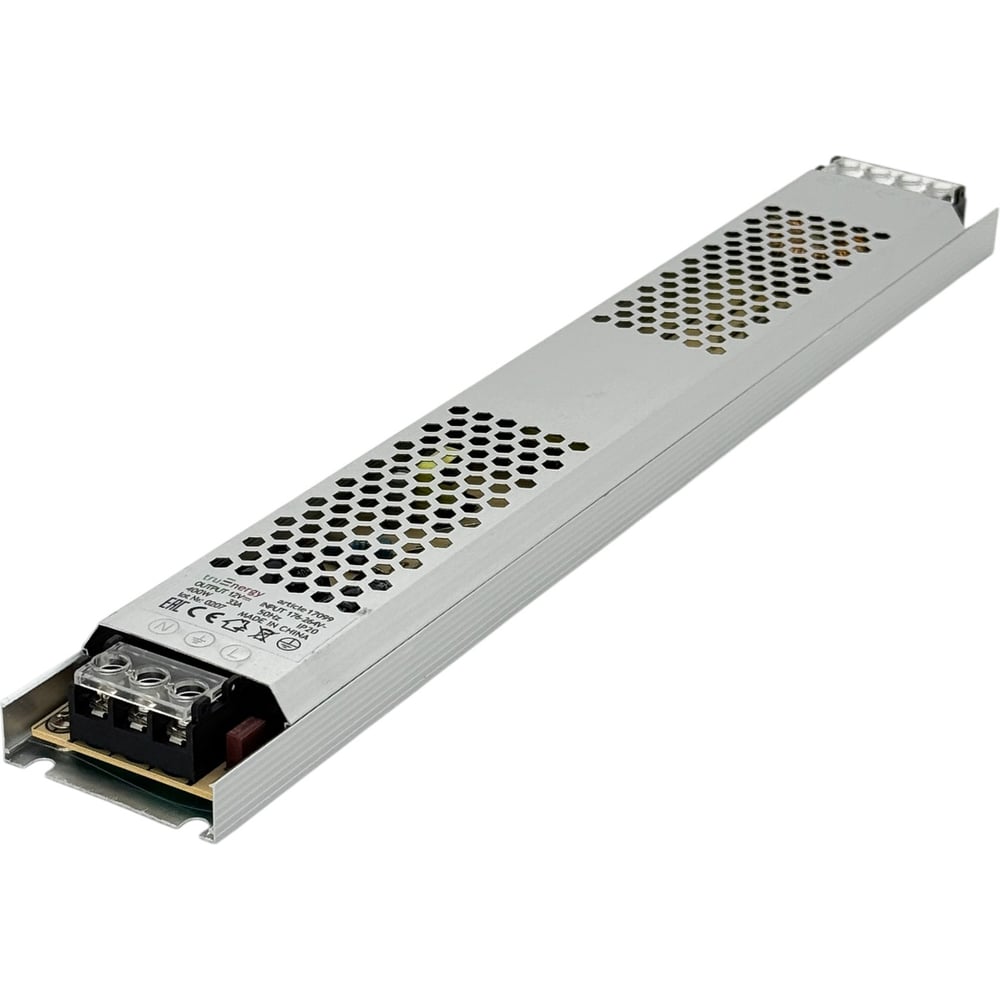 Изображение товара Блок питания для светодиодной ленты truEnergy 12V 400W IP20 алюминий 358x53x22мм 17613 Изображение товара Блок питания для светодиодной ленты truEnergy 12V 400W IP20 алюминий 358x53x22мм 17613