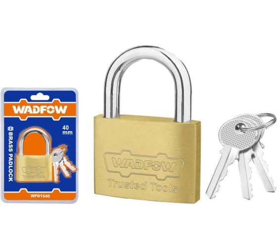 Изображение товара Замок навесной WADFOW латунный 40 мм 6/72 WPD1440