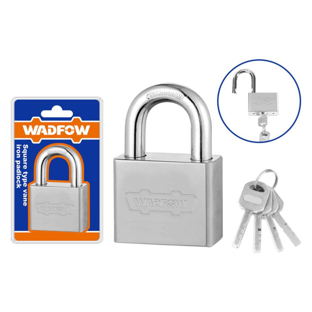 Изображение товара Навесной замок WADFOW 60 мм 6/36 с цилиндровым механизмом