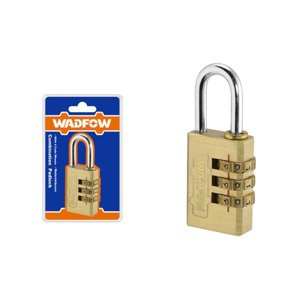 Изображение товара Замок навесной WADFOW кодовый 3х20 мм 12/72 WPD3423