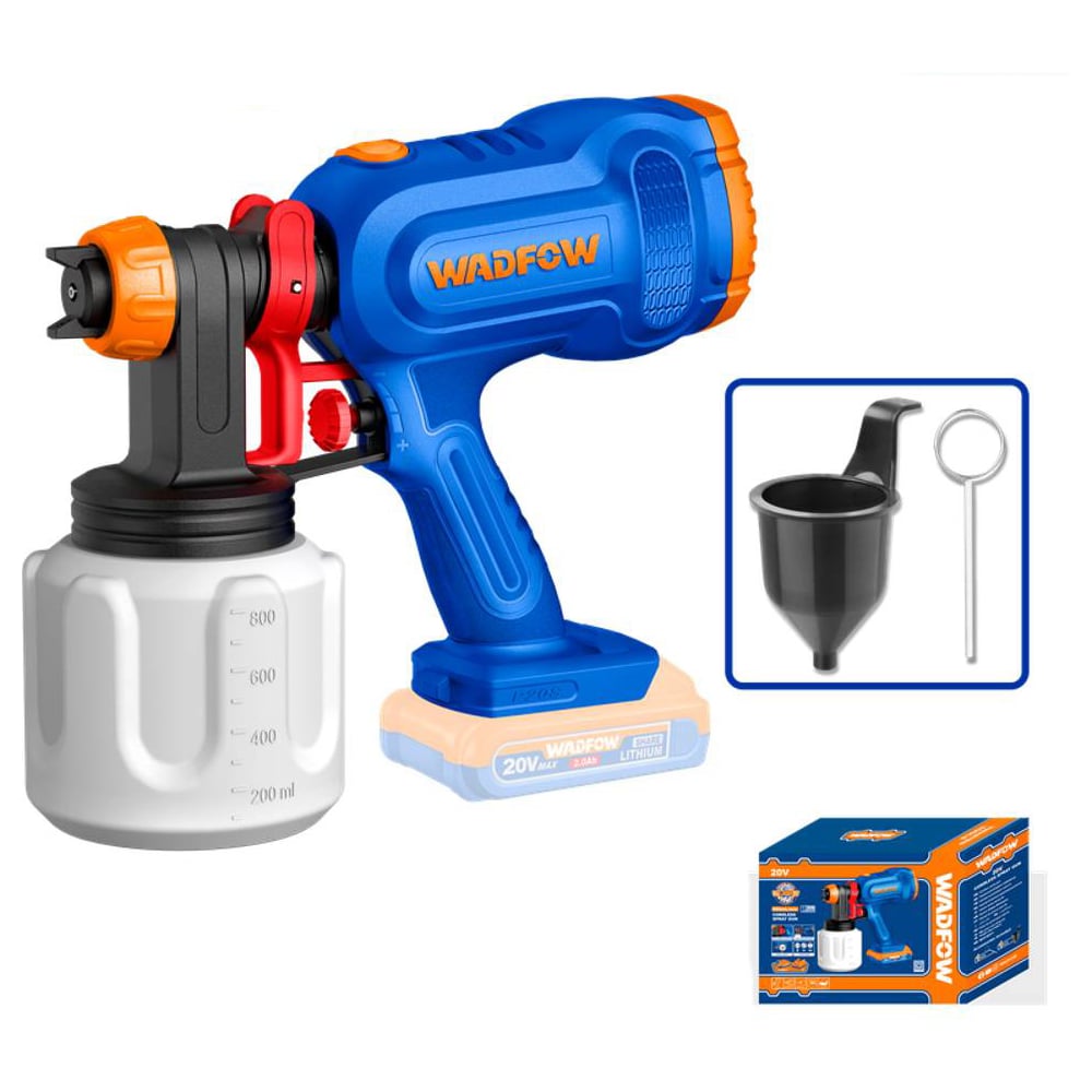 Изображение товара Краскораспылитель аккумуляторный WADFOW 20В 8 WSU3066