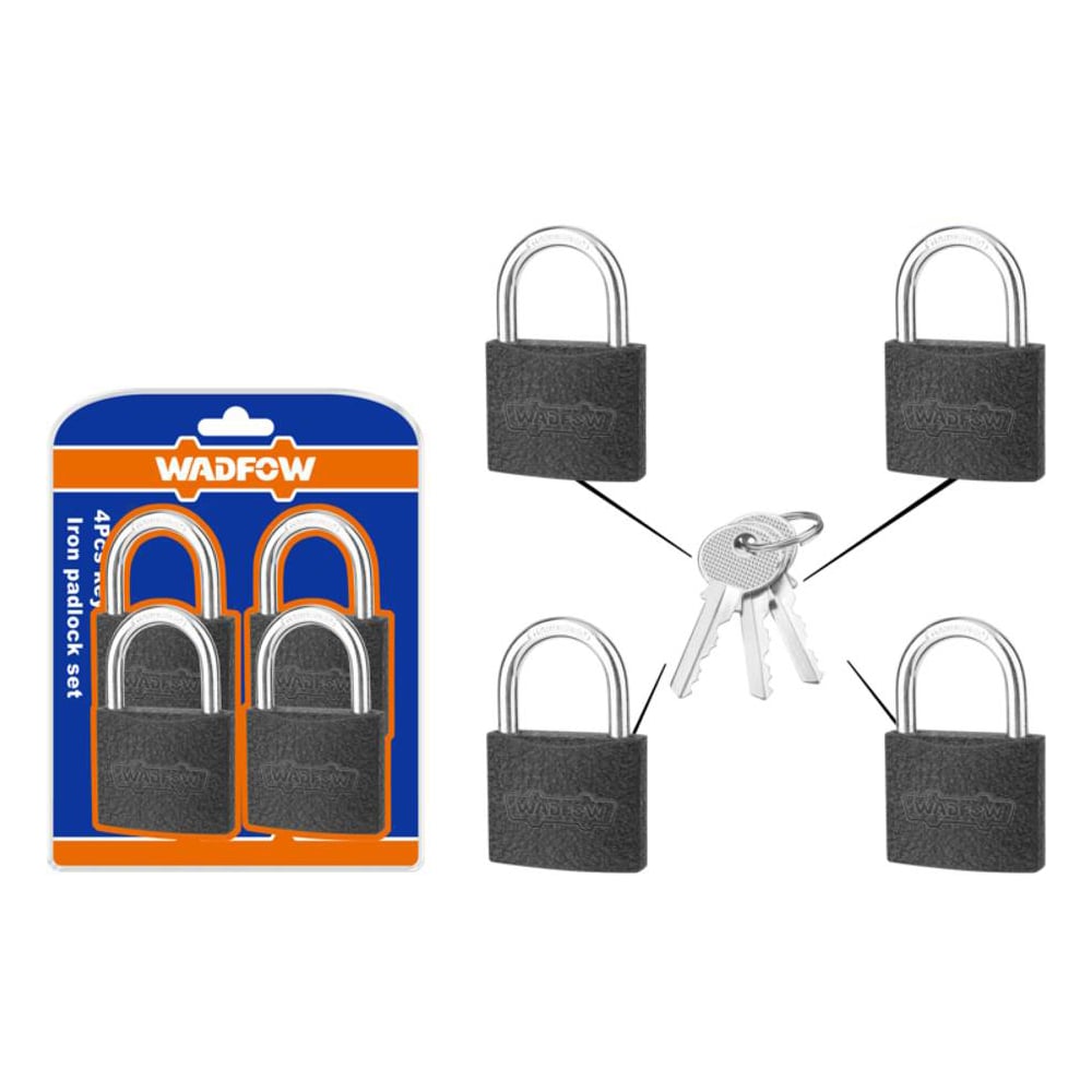 Изображение товара Набор замков навесных WADFOW 38 мм 4 шт 6/36 WPD5444