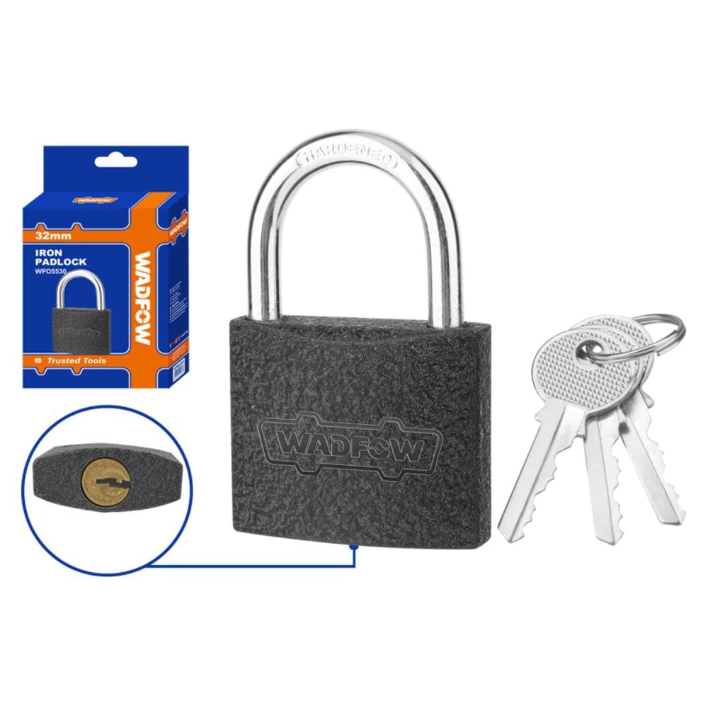 Изображение товара Замок навесной WADFOW 32 мм 6/120 WPD5530