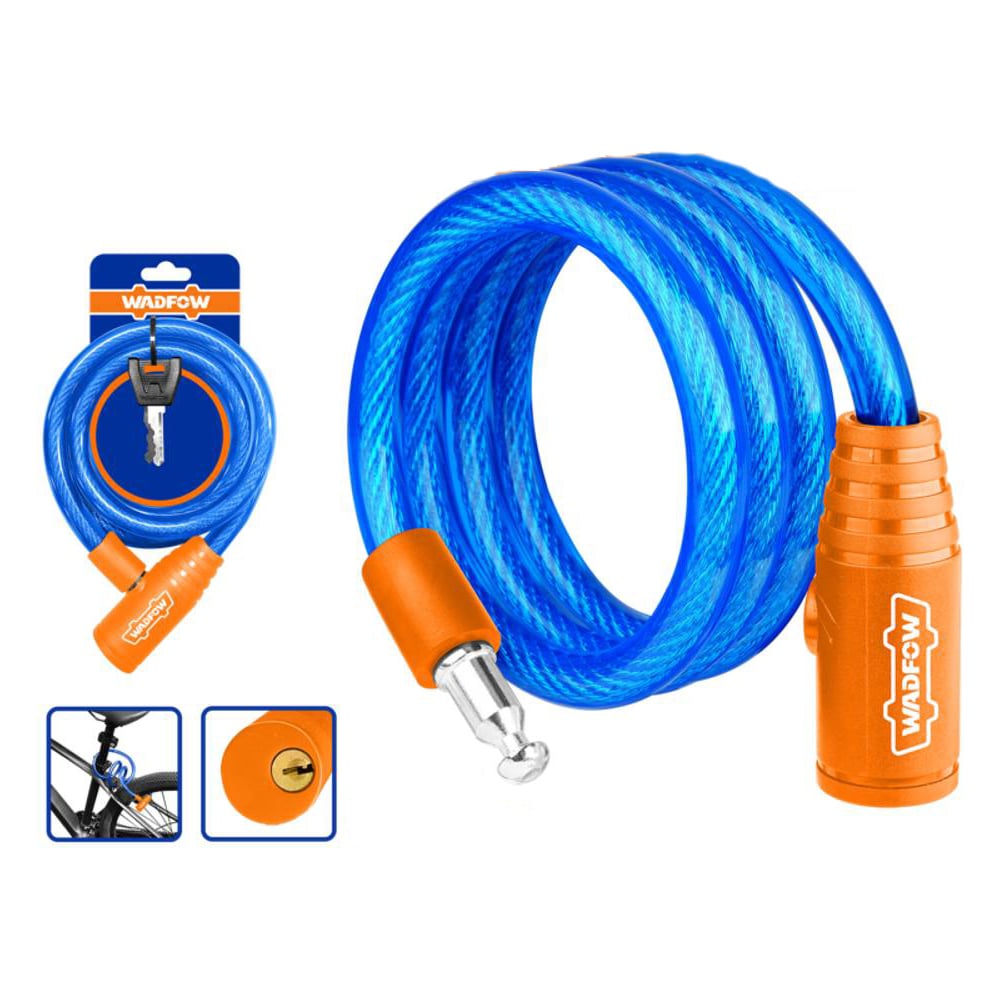 Изображение товара Велосипедный замок WADFOW 12х1200 мм 12/48 WBK1112