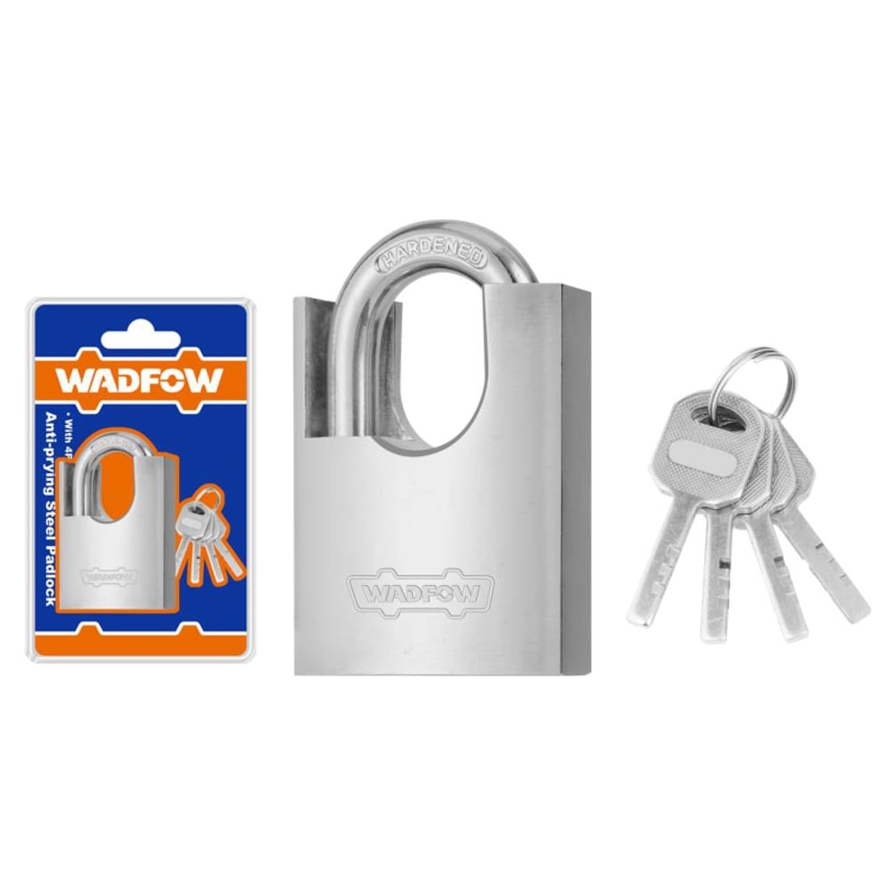 Изображение товара Навесной замок WADFOW 50 мм с цилиндровым механизмом и английским ключом