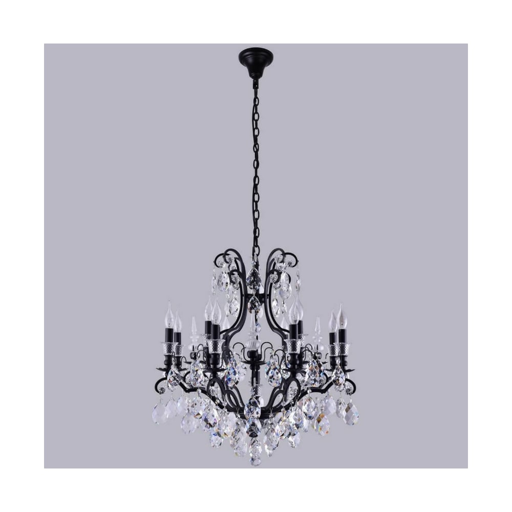 Изображение товара Подвесная люстра Crystal Lux Magnifico SP13 черный/прозрачный