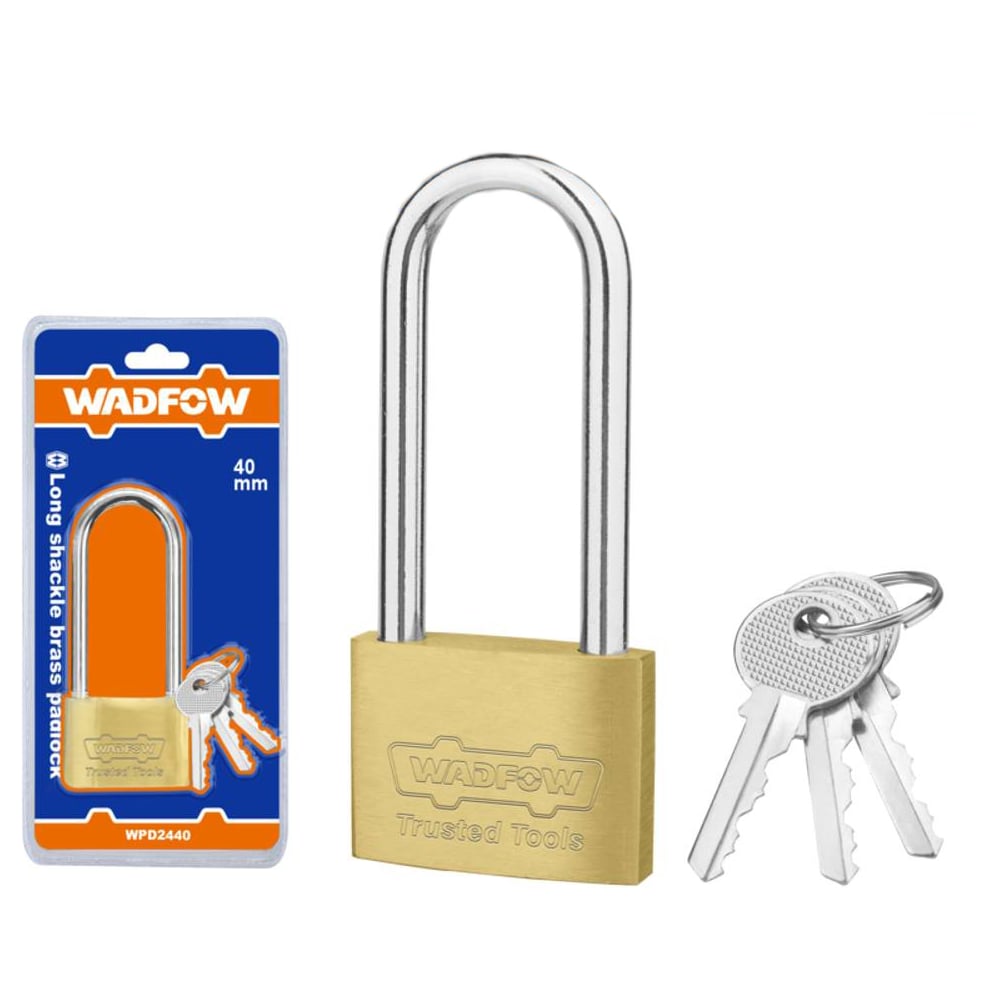 Изображение товара Навесной латунный замок WADFOW 40 мм с цилиндровым механизмом