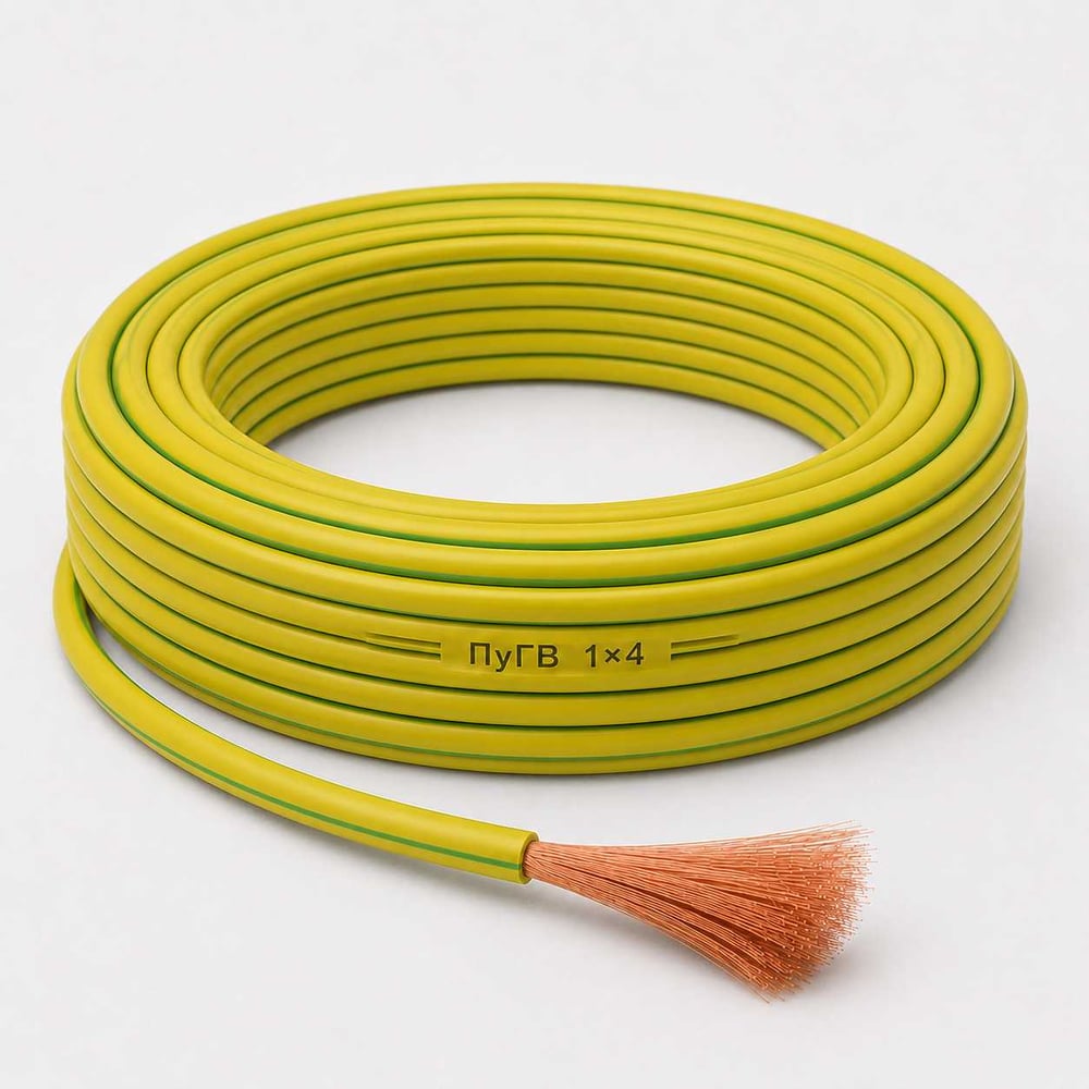 Изображение товара Провод СПЕЦ ПуГВ 1x4 мм2, желто-зеленый, 100 метров СПЕЦ-ПУГВ 1X4 Ж-З-100 Изображение товара Провод СПЕЦ ПуГВ 1x4 мм2, желто-зеленый, 100 метров СПЕЦ-ПУГВ 1X4 Ж-З-100