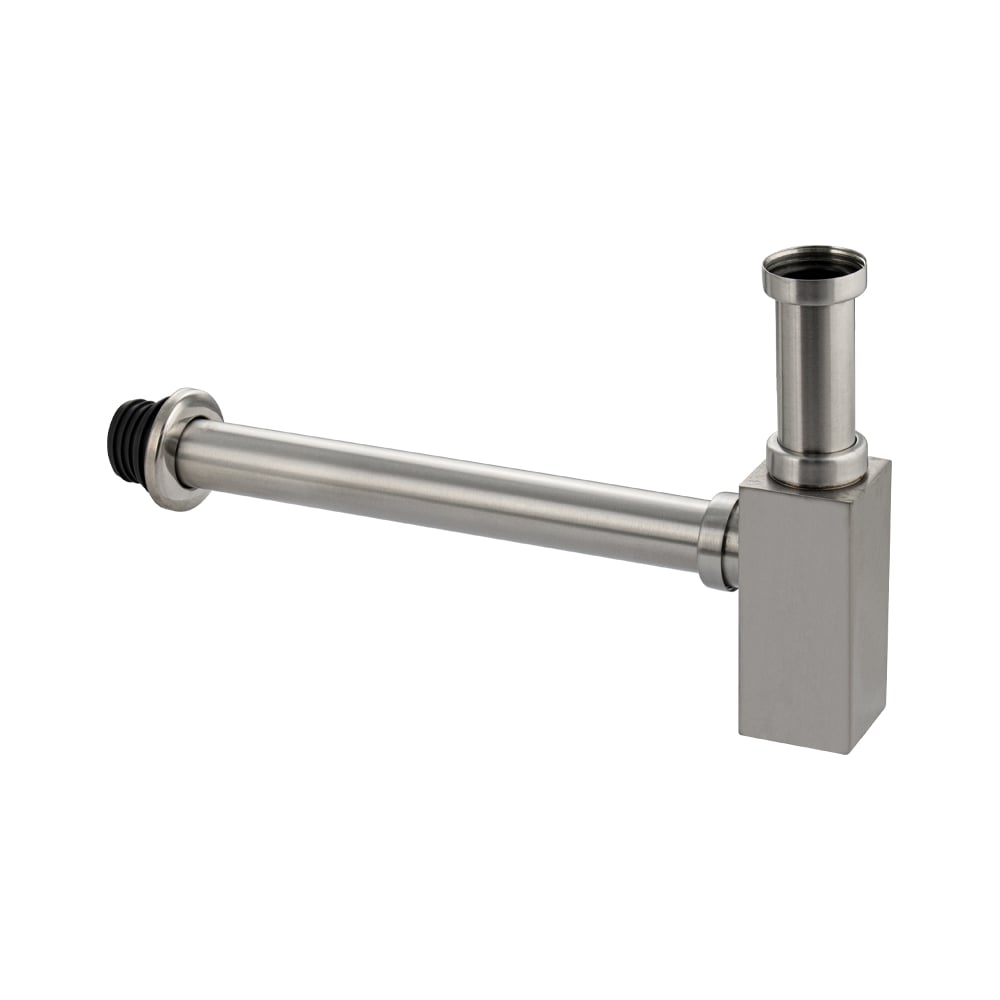 Изображение товара Нижняя часть сифона для раковины Brimix квадратный профиль, из нержавеющей стали, цвет сатин 8743