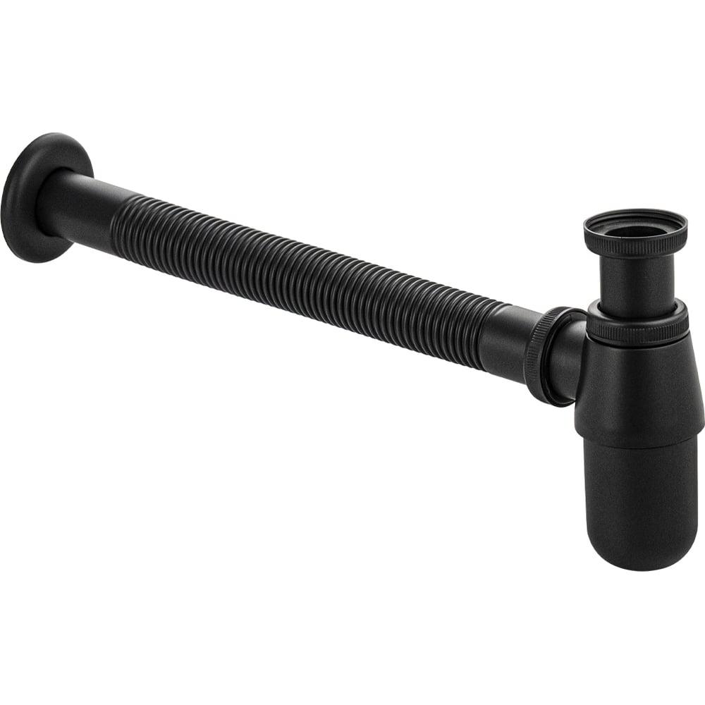 Изображение товара Нижняя часть сифона на раковину металлическая Brimix чёрного цвета 8716