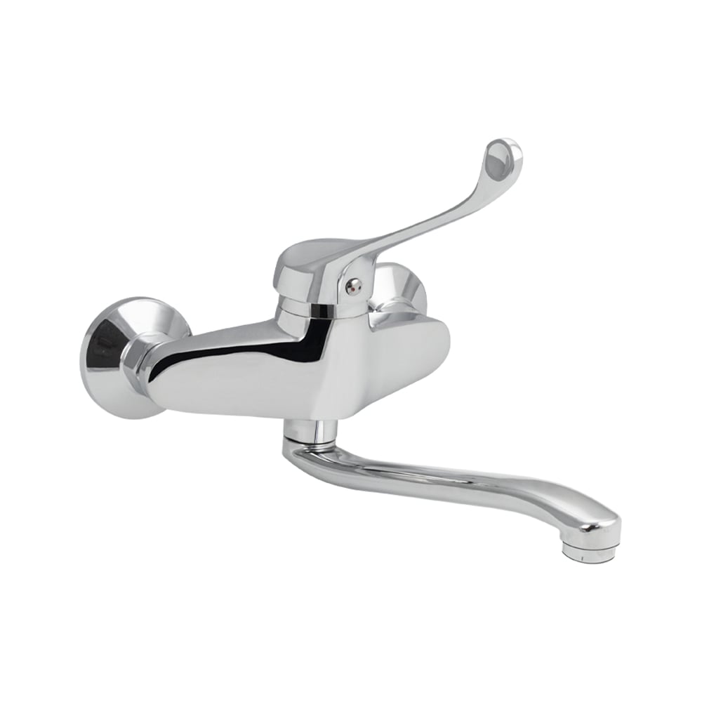 Изображение товара Смеситель Brimix BRIMIX 1022-20 с медицинской ручкой, настенный, однорычажный, хром