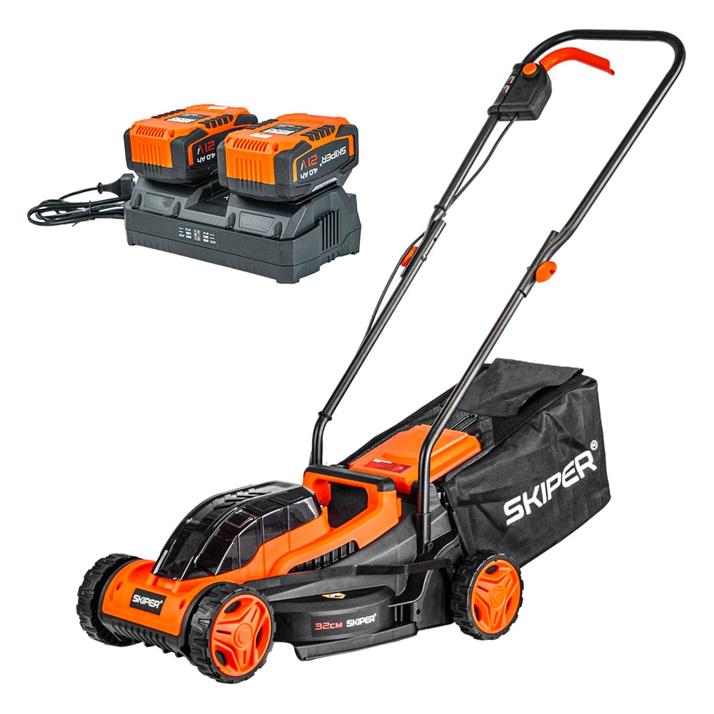 Изображение товара Газонокосилка SKIPER KW380 Бесщеточный 38 см, 2x21В, 40 л травосборник