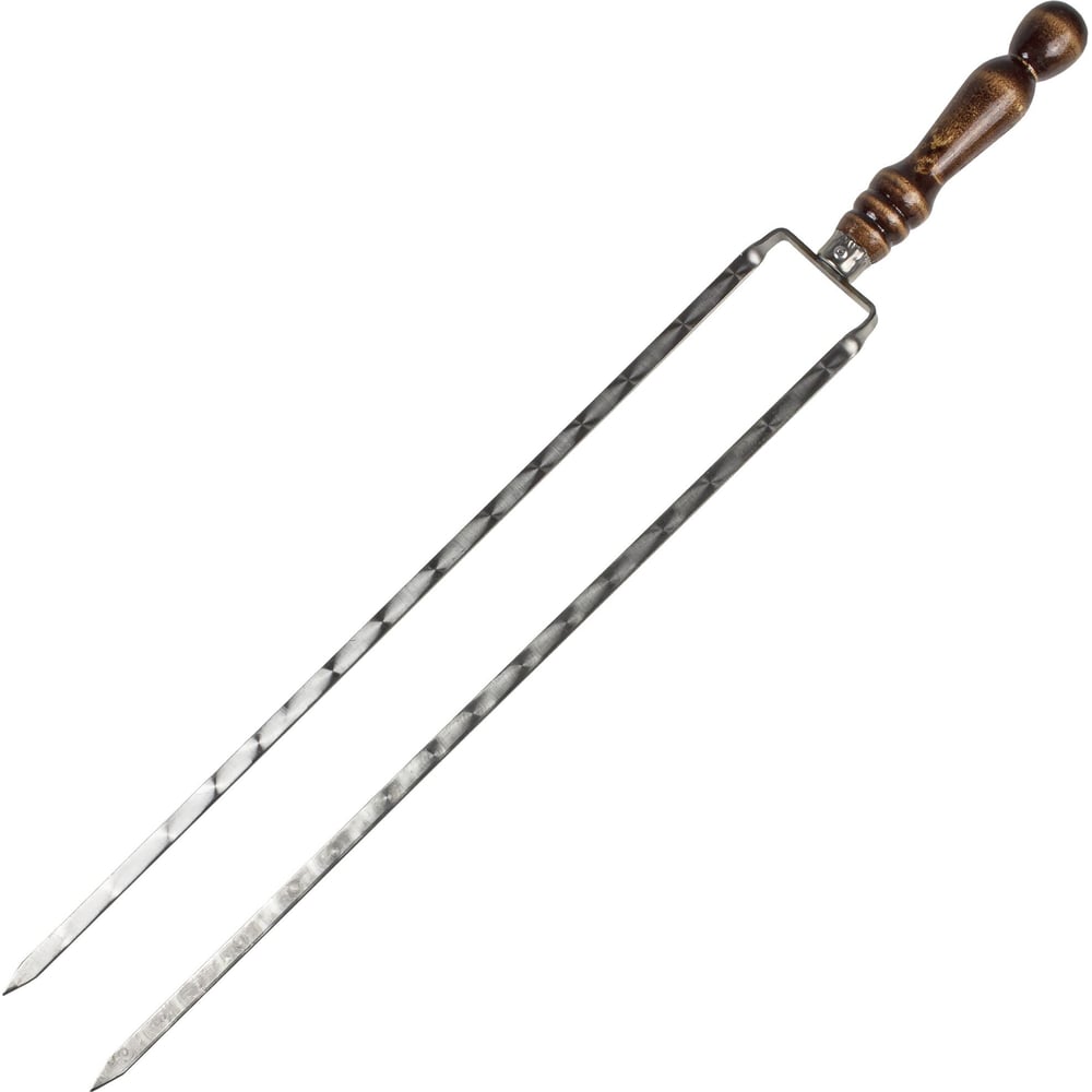 Изображение товара Стальн. вилка-шампур ФИГУРНАЯ ТО-00306 с деревянной ручкой