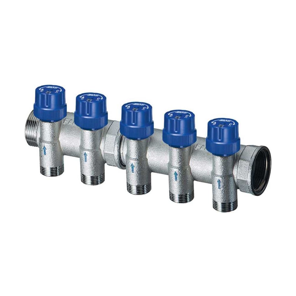 Изображение товара Коллектор FAR FK 3911 13402 2 отвода 3/4M латунь хромированная