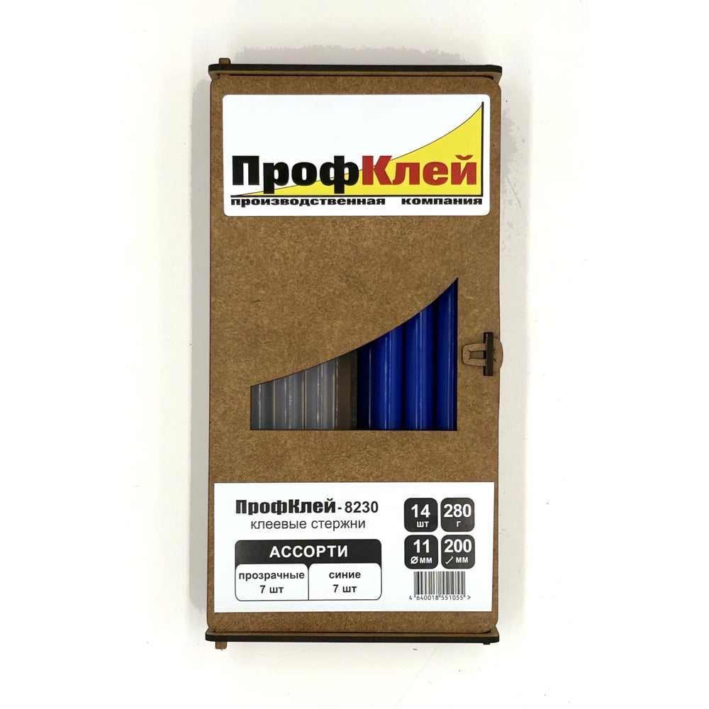 Изображение товара Клеевые стержни ПрофКлей 8230 ассорти 11,2 мм, 200 мм, 14 шт