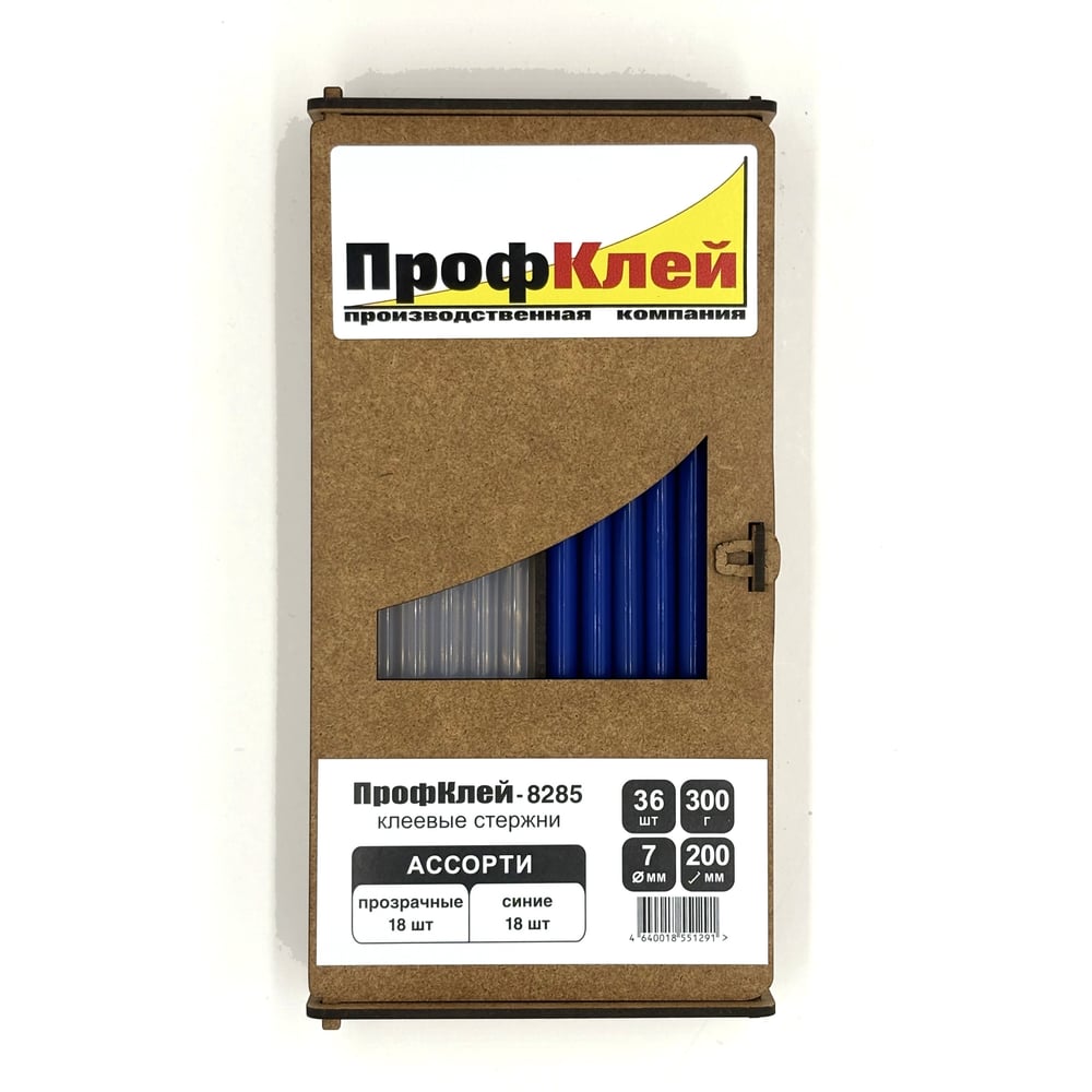 Изображение товара Клейкие стержни ПрофКлей 8285 ассорти 7х200 мм (36 шт)