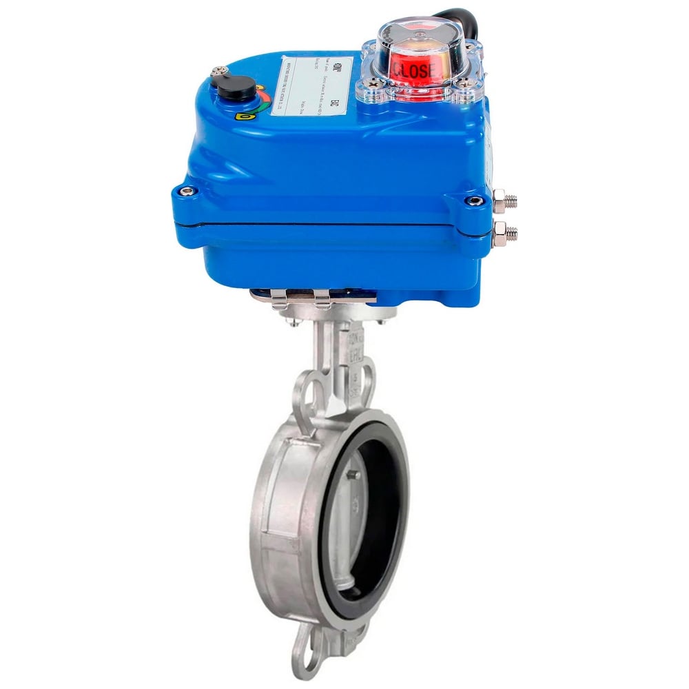 Затвор дисковый 304-304-VITON-2W-Fb-H Ду50 Ру16, электропривод 003 blue 12В DN.ru D050-89128