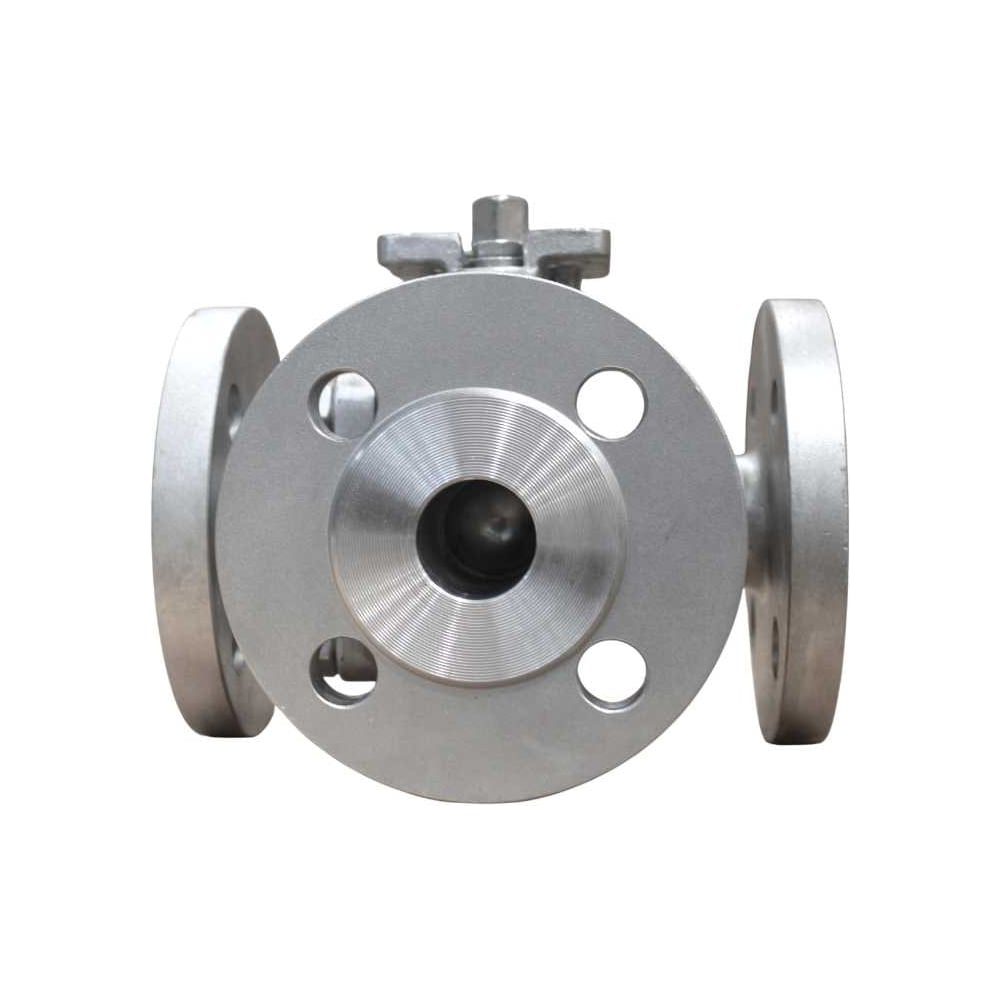 Изображение товара Трехходовой нержавеющий кран NEWKEY DN32 PN40 фланец 220°C