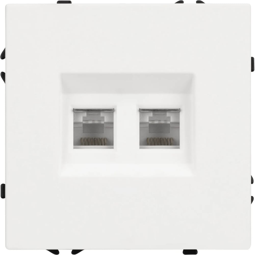 Механизм сдвоенной телефонной розетки Arlight SCT-NOBE-MTL2-SFPL-WH 1шт 054308