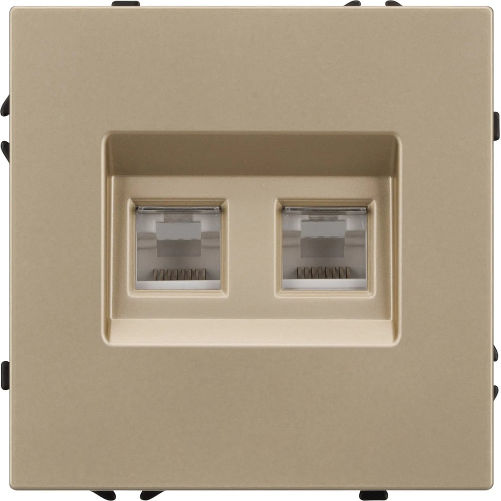 Механизм сдвоенной телефонной розетки Arlight SCT-NOBE-MTL2-SFPL-GD 1шт 054310