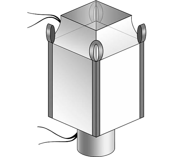 Изображение товара Биг-Бэг четырехстропный верх-сборка, низ-люк 95х95х130 см, 10 шт ООО Бизнеспрофиль 152100