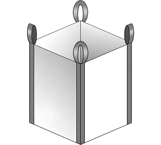 Изображение товара Биг-Бэг четырехстропный верх-открытый, низ-глухой 95х95х130 см, 10 шт ООО Бизнеспрофиль 152094