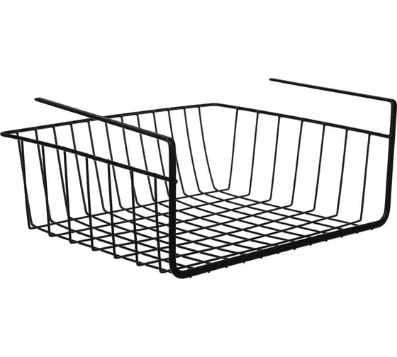 Изображение товара Корзина подвесная на полку VETTA 35х26х13,5см, металл, черная 481-004