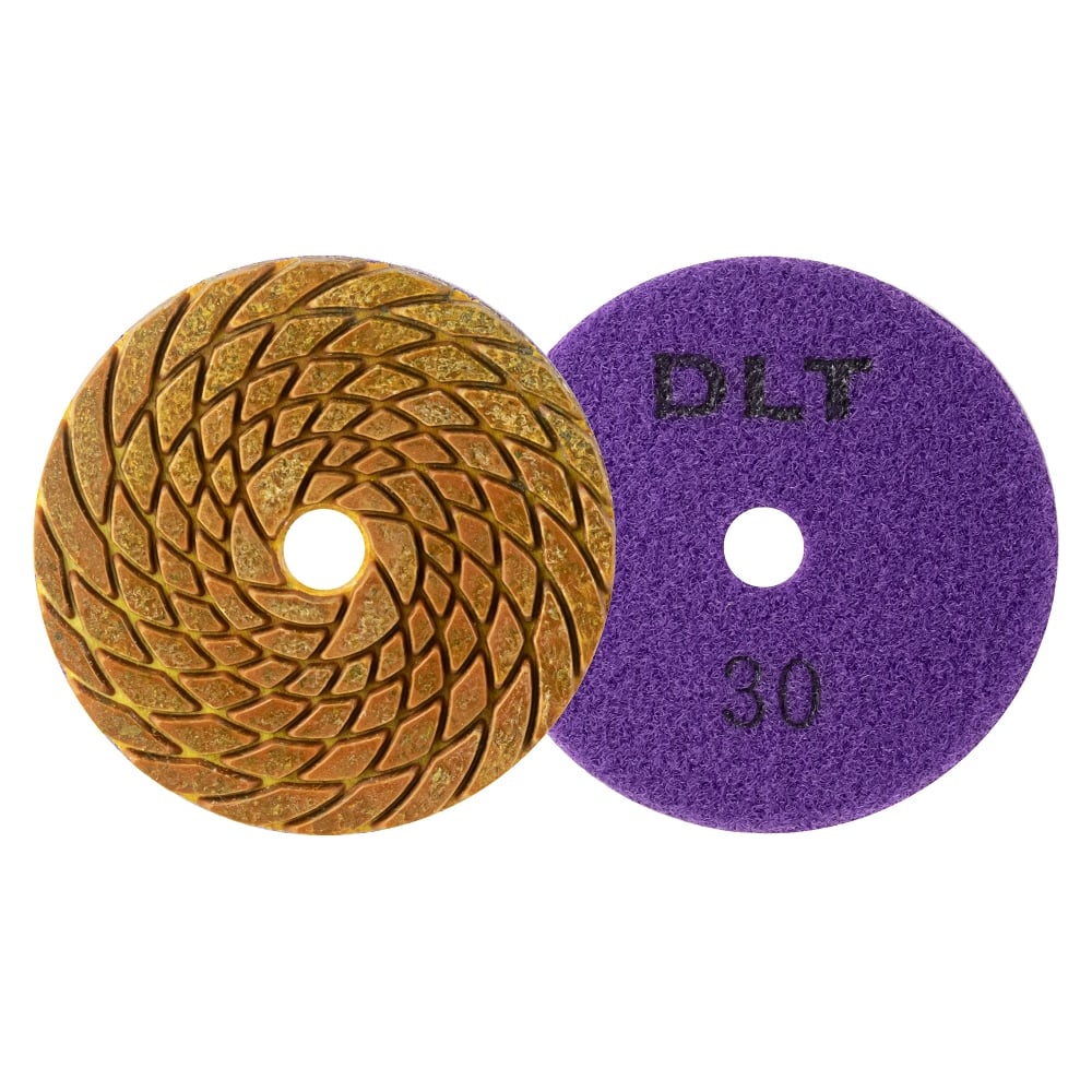 Изображение товара Круг алмазный гибкий шлифовальный DLT №17, O100мм, зерн. 30, для сухой и мокрой шлифовки АГШК 1473