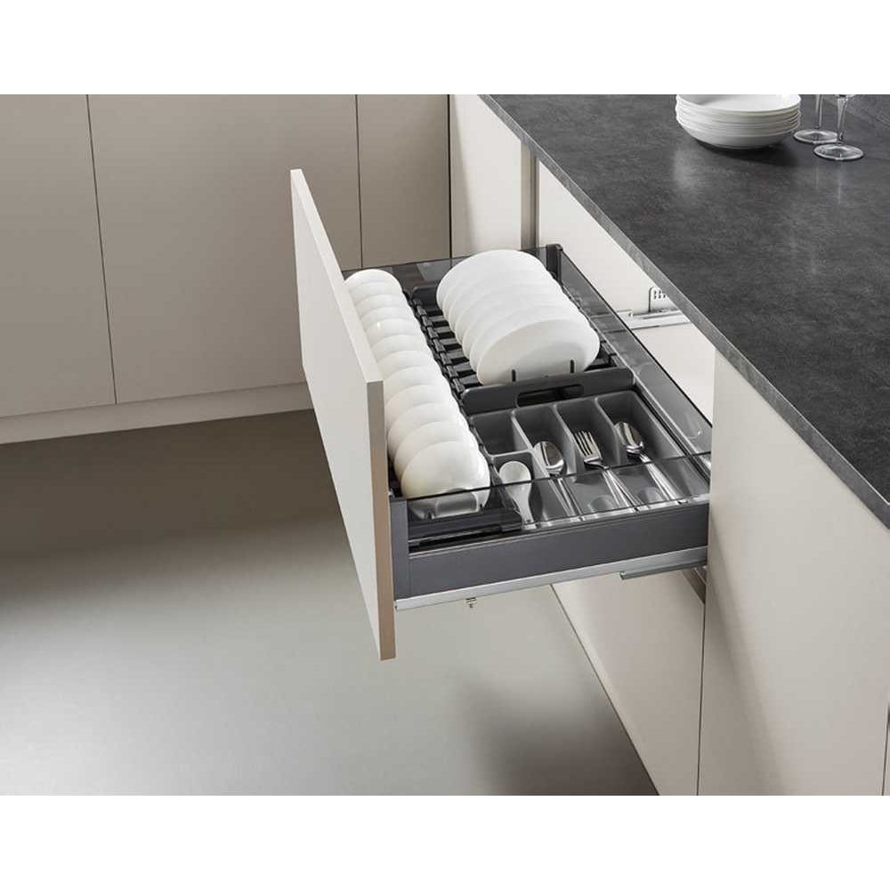 Изображение товара Сушка для мисок и тарелок Mebax Premium Line, выдвижной фасад, 600 мм, серый 51316000 00-00003518