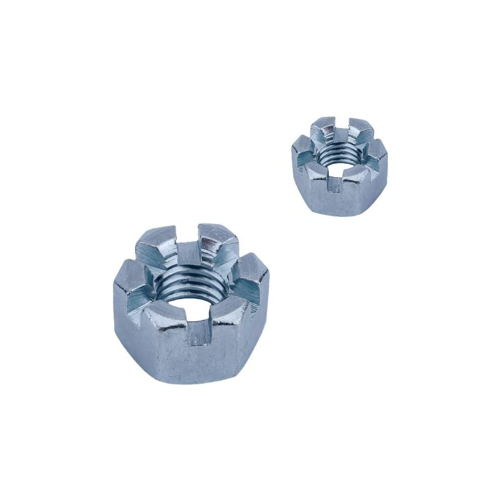 Изображение товара Гайка корончатая (прорезная) 23 Болта М10 DIN 935 оцинкованная, 250 шт. гкор935оцм10