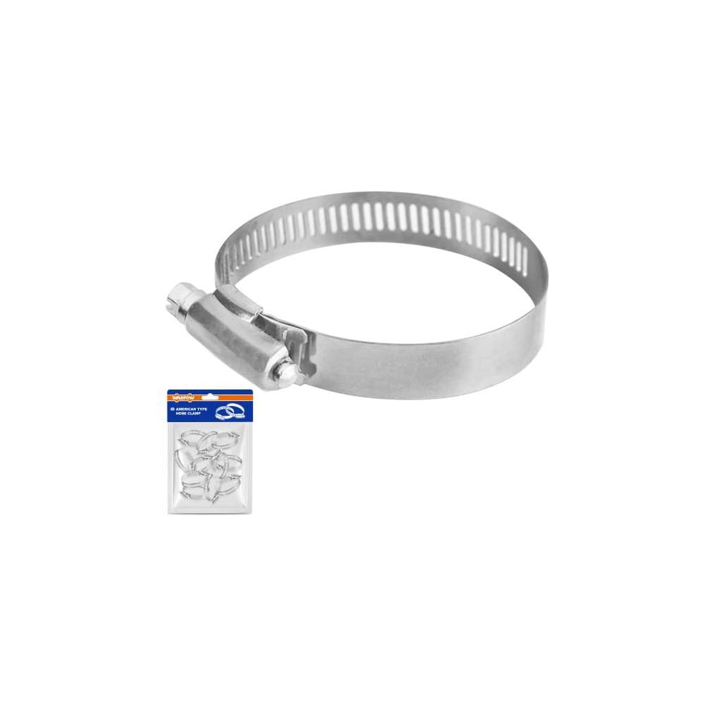 Изображение товара Червячный хомут WADFOW 19х38 мм (20 шт) для надежной фиксации труб и кабелей