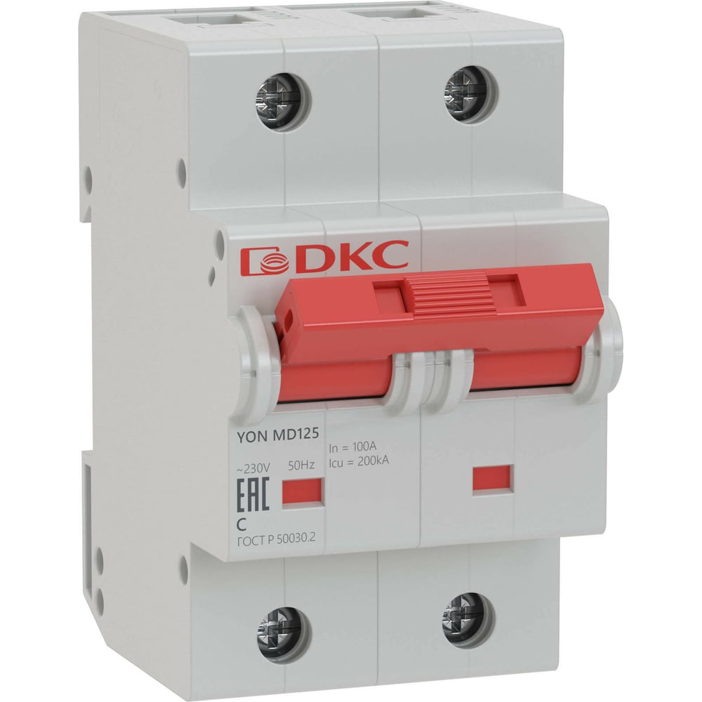 Изображение товара Автоматический модульный выключатель DKC YON MD125 1P+N 80А C 20kA MD125-2NC80