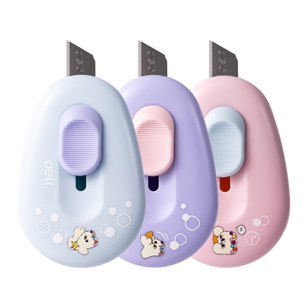 Изображение товара Канцелярский мини-нож Deli PUPUBADY с выдвижным лезвием