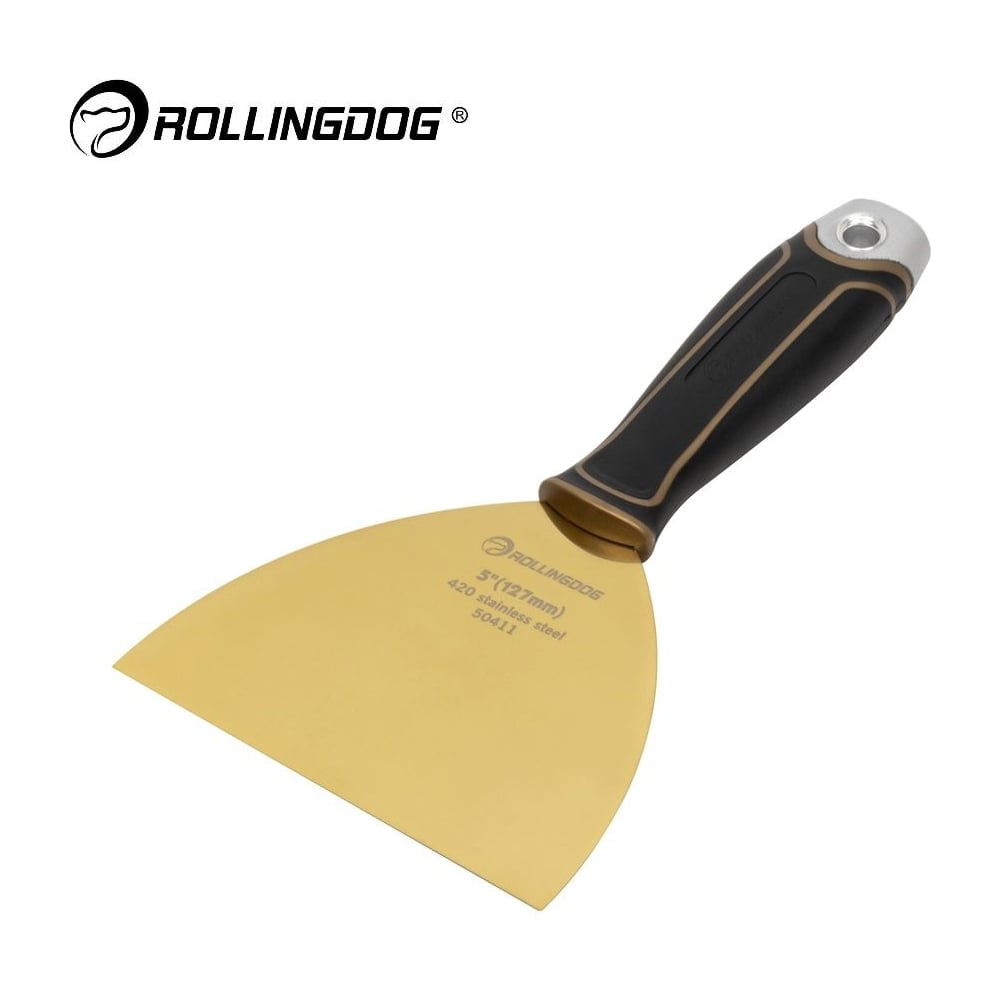 Изображение товара Шпатель малярный Rollingdog Elite Titanium 5 (125мм), резиновая рукоятка 50411