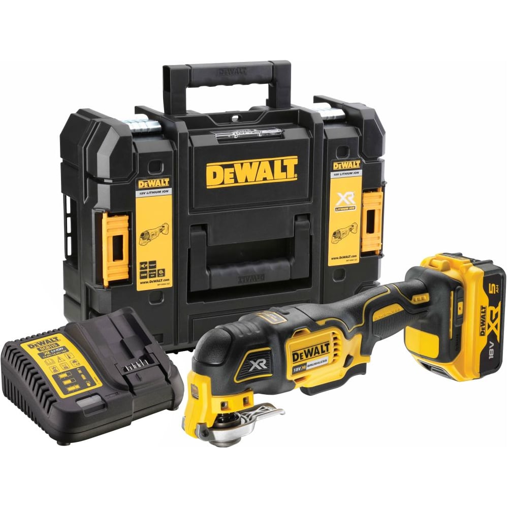 Изображение товара Аккумуляторный реноватор DeWALT DCS355P1 18 В с 7 насадками и подсветкой