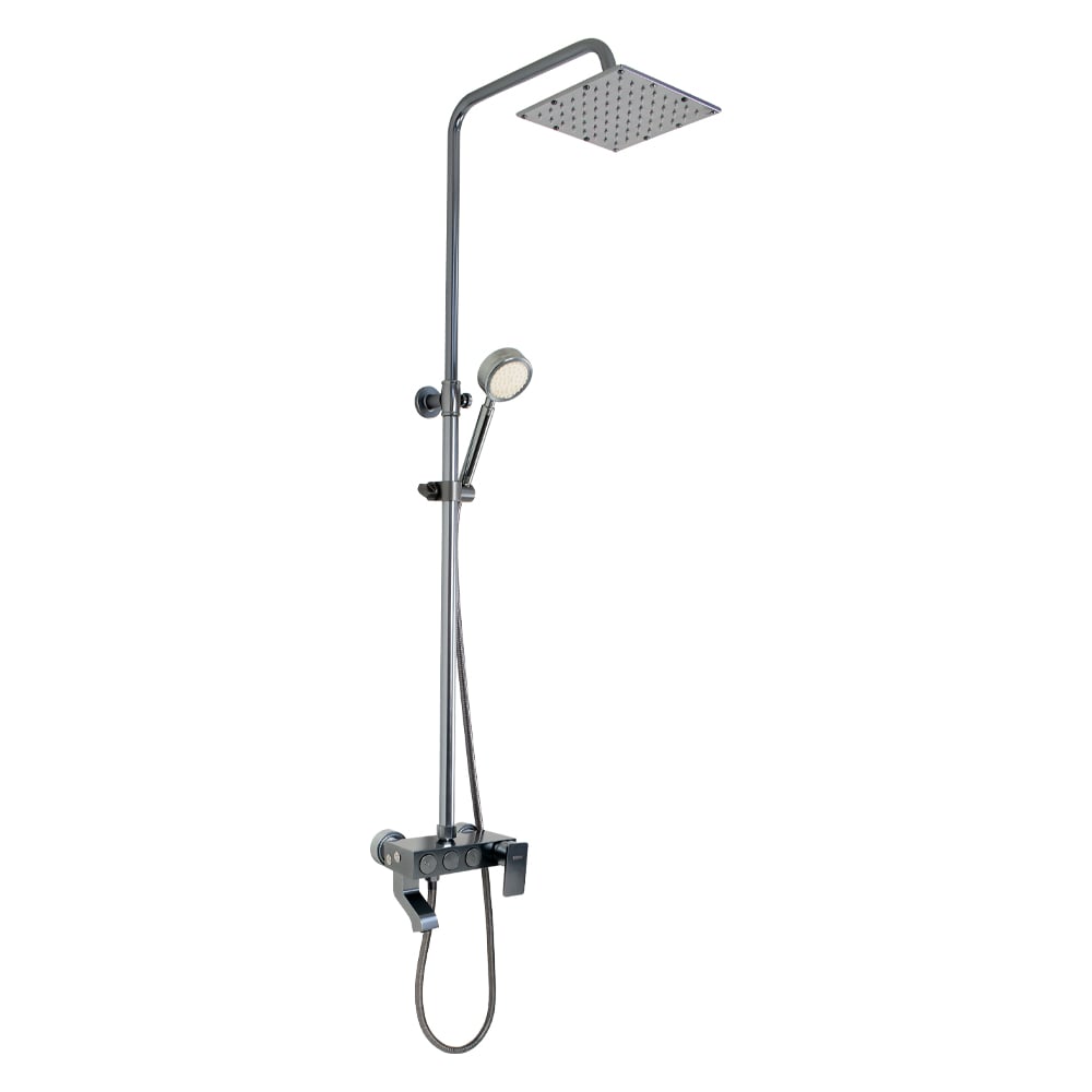 Изображение товара Смеситель для душа BRIMIX с тропическим душем алюминий титан 1150 мм