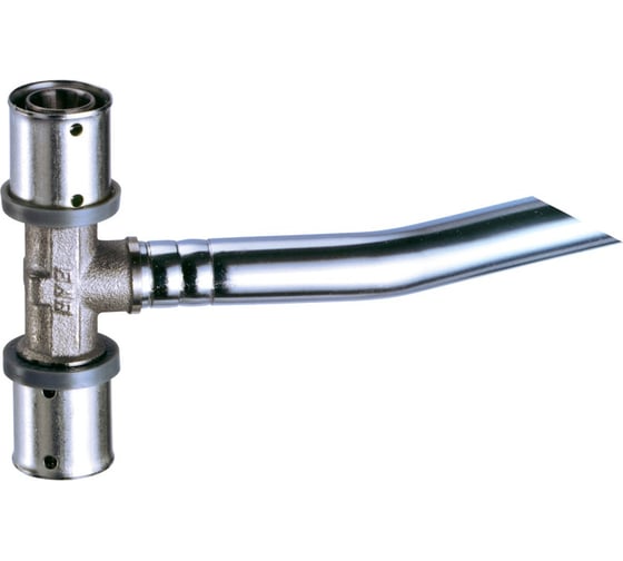 Изображение товара Пресс-тройник FAR 16х2 с хром. трубой(L = 25см, диам.15мм) д/подключения к радиатору 5921 160125