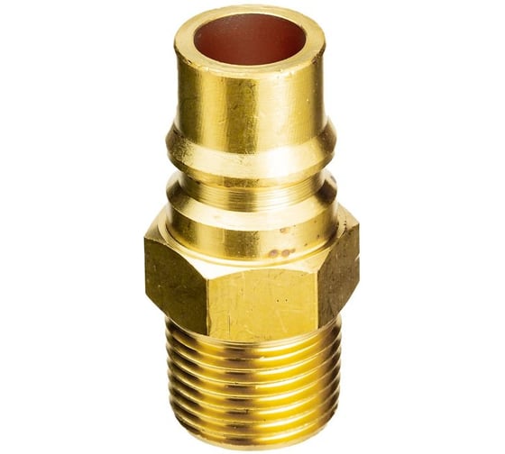 Изображение товара Пневморазъём металлический GARWIN высокой пропускной способности, папа - наружная резьба 1/2, латунь 808216-12