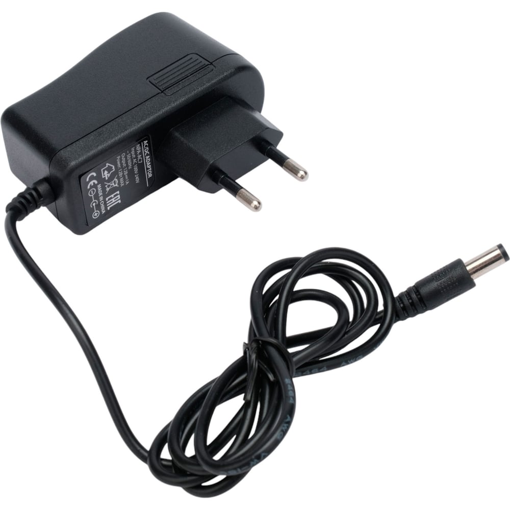 Изображение товара Адаптер питания Gembird 12В/1А, 1 штекер 5,5x2,5мм, NPA-AC7