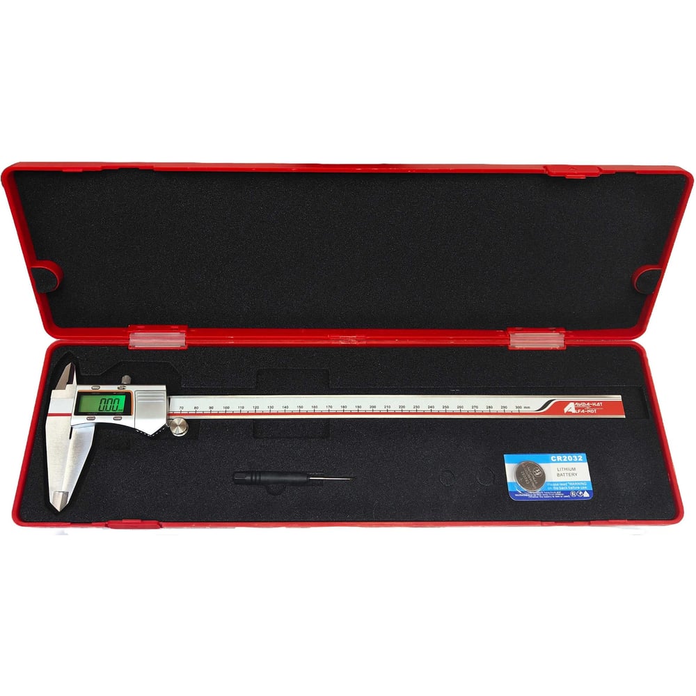 Изображение товара Цифровой штангенциркуль Альфа с подсветкой и глубиномером 300 мм