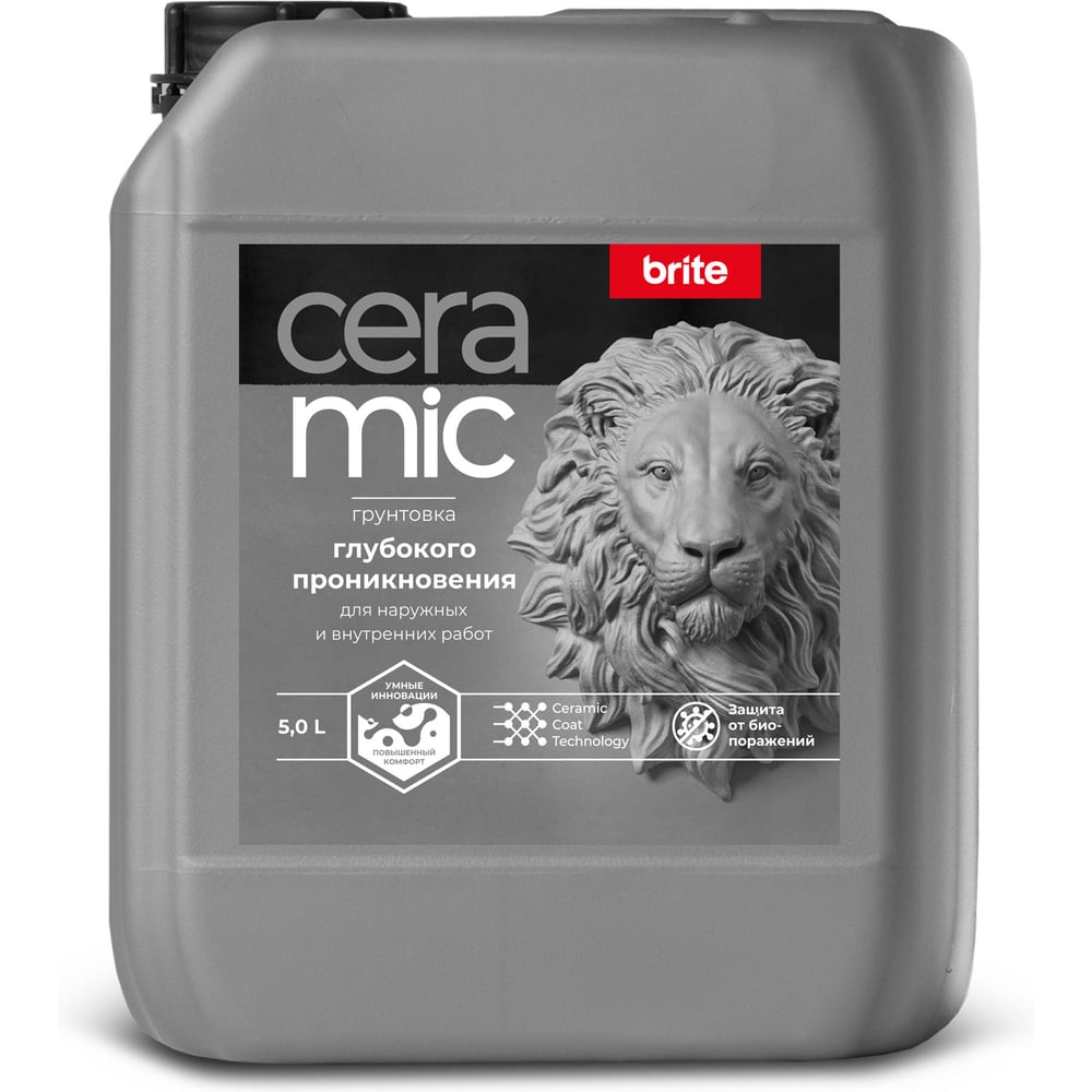 Изображение товара Грунтовка глубокого проникновения BRITE CERAMIC канистра 5 л О04609