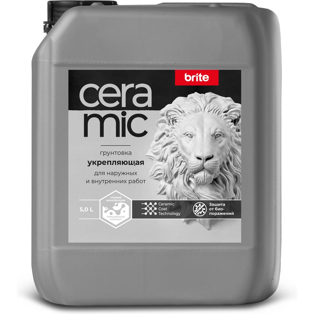Изображение товара Грунтовка укрепляющая BRITE CERAMIC канистра 5 л О04611