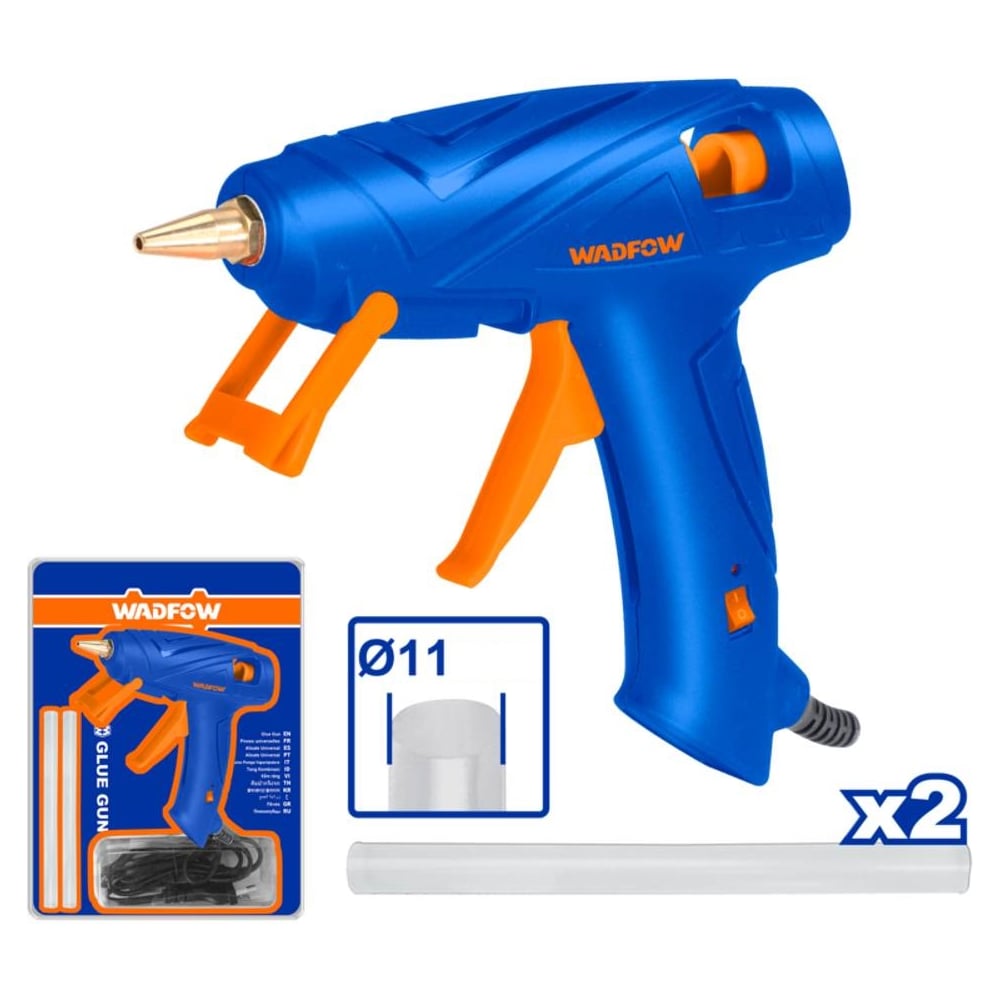 Изображение товара Термоклеевой пистолет WADFOW 150 Вт 11 мм быстрого нагрева