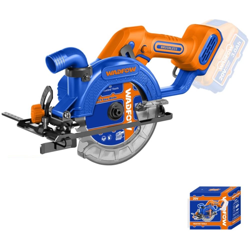 Изображение товара Аккумуляторная циркулярная пила WADFOW 20В 140 мм, бесщеточный двигатель