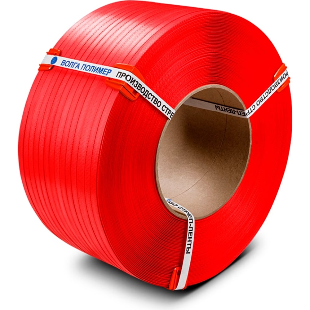 Изображение товара Полипропиленовая упаковочная лента ВОЛГА ПОЛИМЕР 12x05, 3000 м, красная