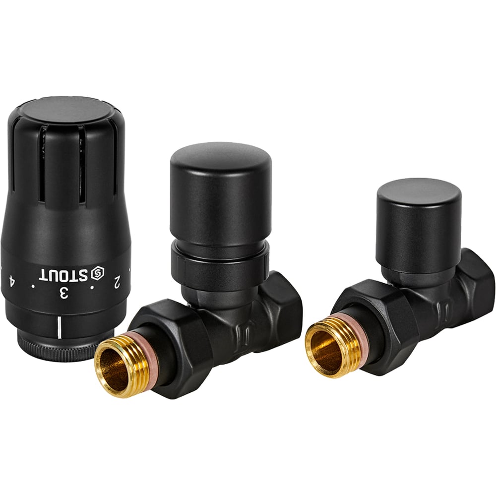 Изображение товара Комплект клапанов термостатических STOUT для отопления и кондиционирования