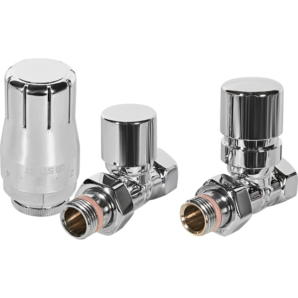 Изображение товара Комплект клапанов термостатических STOUT SVTDK-0001-000015C с хромом
