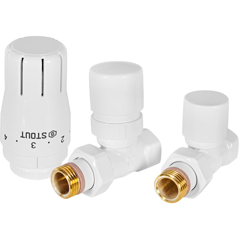 Изображение товара Комплект клапанов термостатических STOUT SVTDK-0001-000015W Design белый, п RG009436799VHA